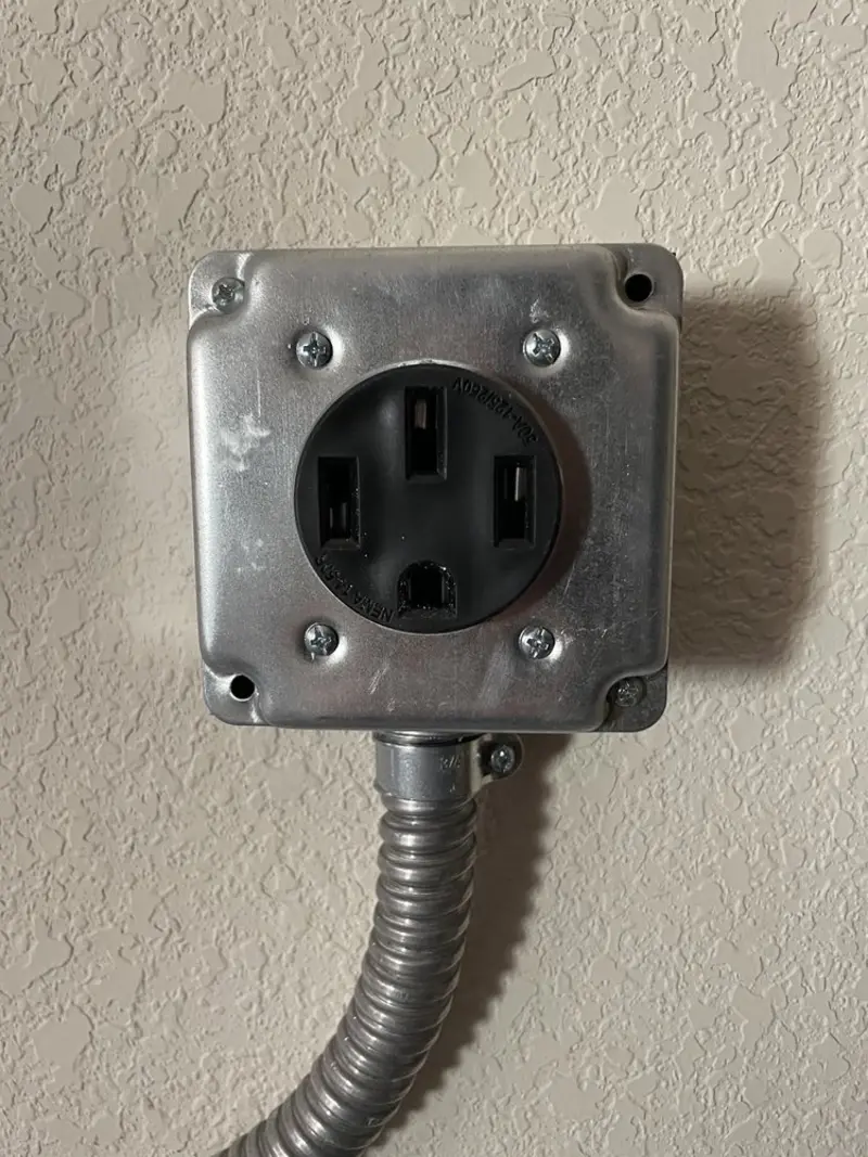 NEMA 14-50 outlet installed for Electrical Panel Upgrade in Fortuna